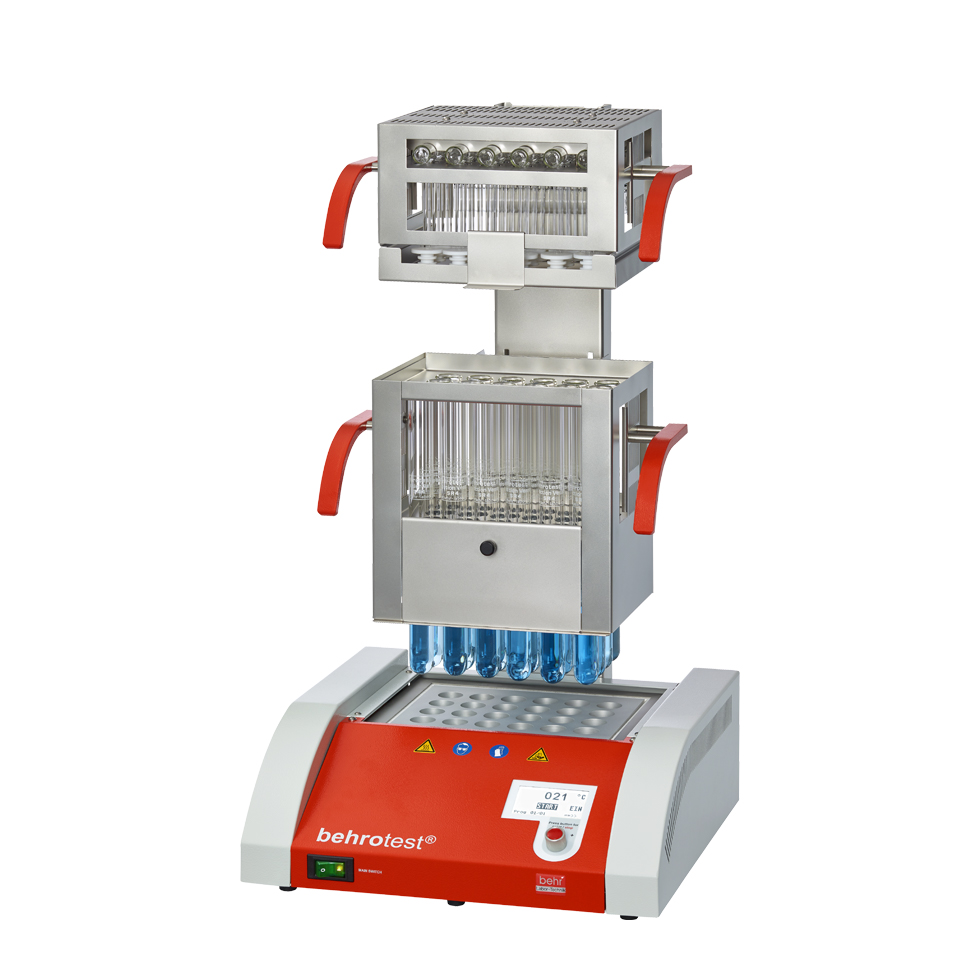 K24L Kjeldahl block digestion systems with fully automatic lift